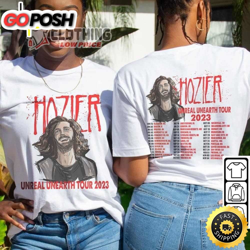 Hozier Unreal Unearth Tour Dates 2023 Merch Shirt Dates