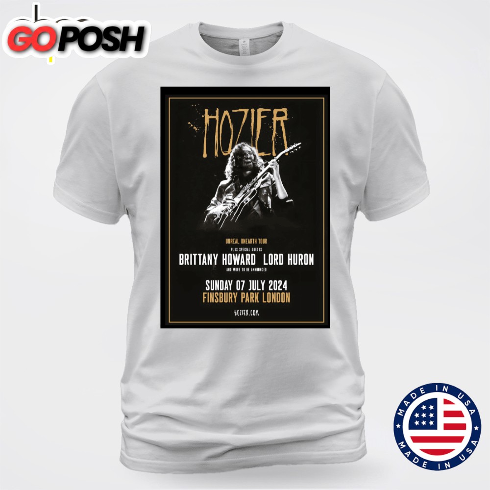 HOZIER Unreal Unearth World Tour LONDON Finsbury Park – 7 July 2025 Unisex T-shirt