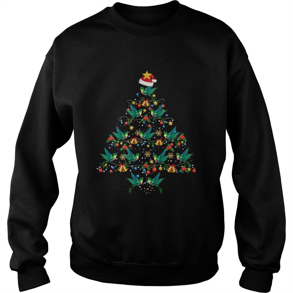 Hummingbirds Christmas Tree Awesome Gift TShirt