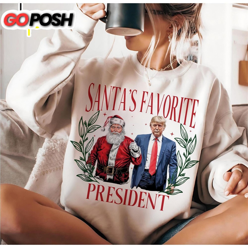 Humorous Trump Christmas Santa’s Favorite President Shirt