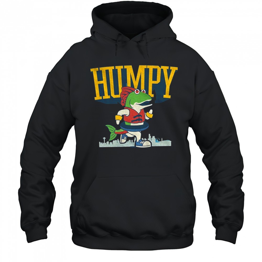 Humpy the Salmon running Seattle Mariners MLB baseball 2025 shirt