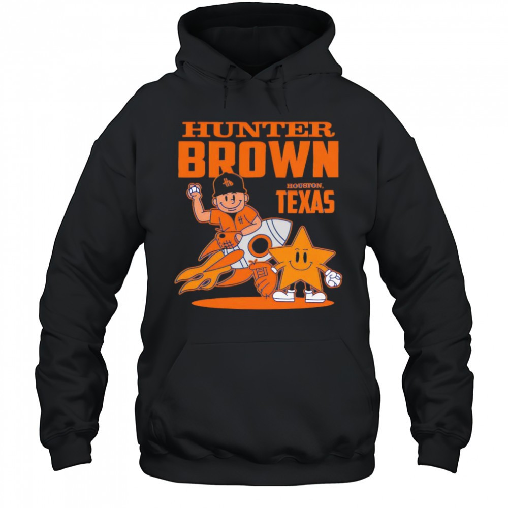 Hunter Brown Houston Texas summer cartoon baseball shirt