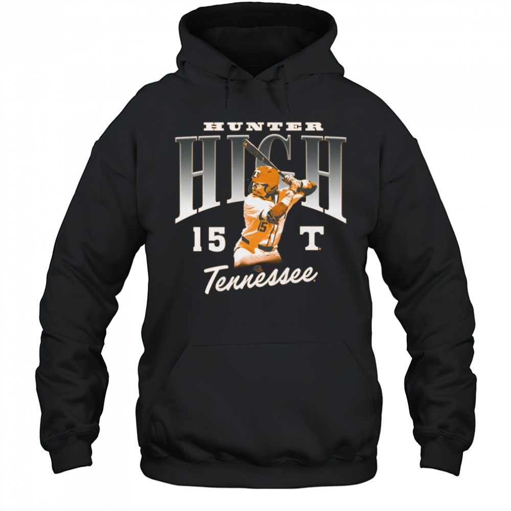Hunter High 15 Tennessee Vols Baseball NCAA Division I Illustrated t-shirt