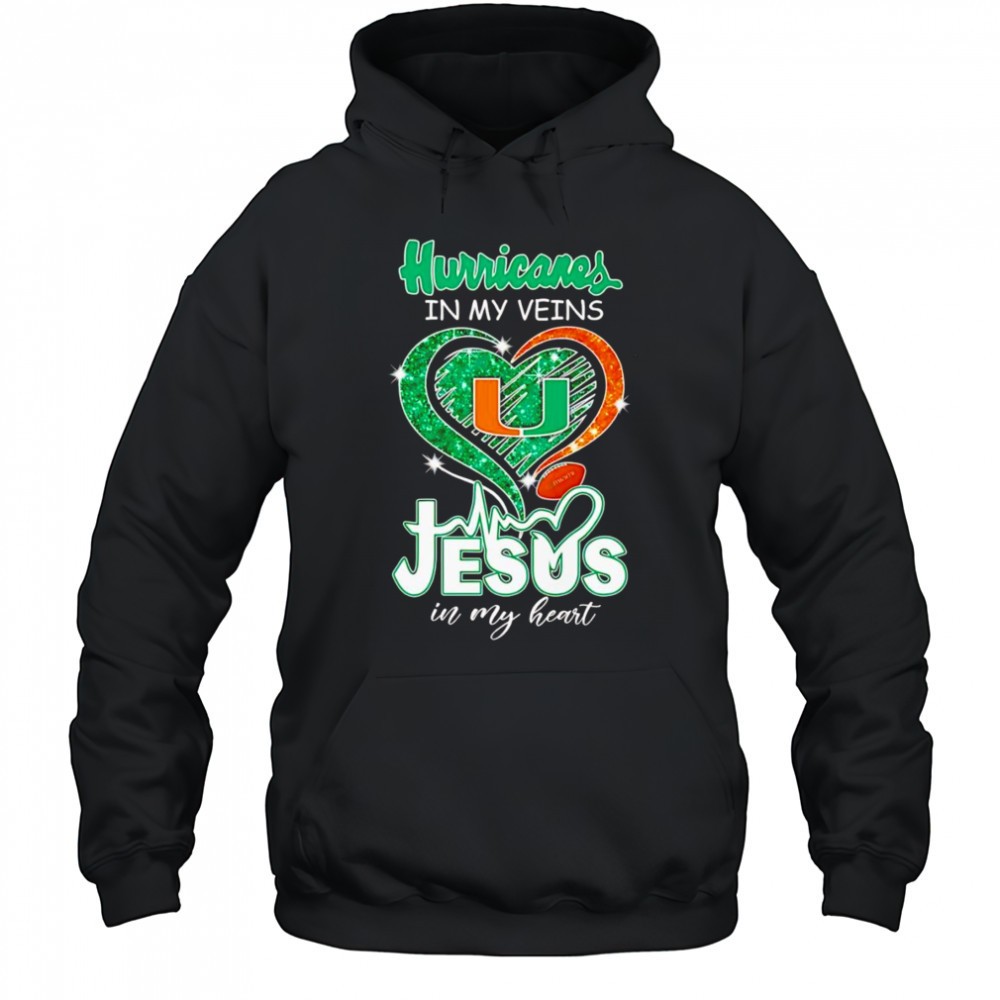 Hurricanes in my veins Jesus in my heart diamond shirt