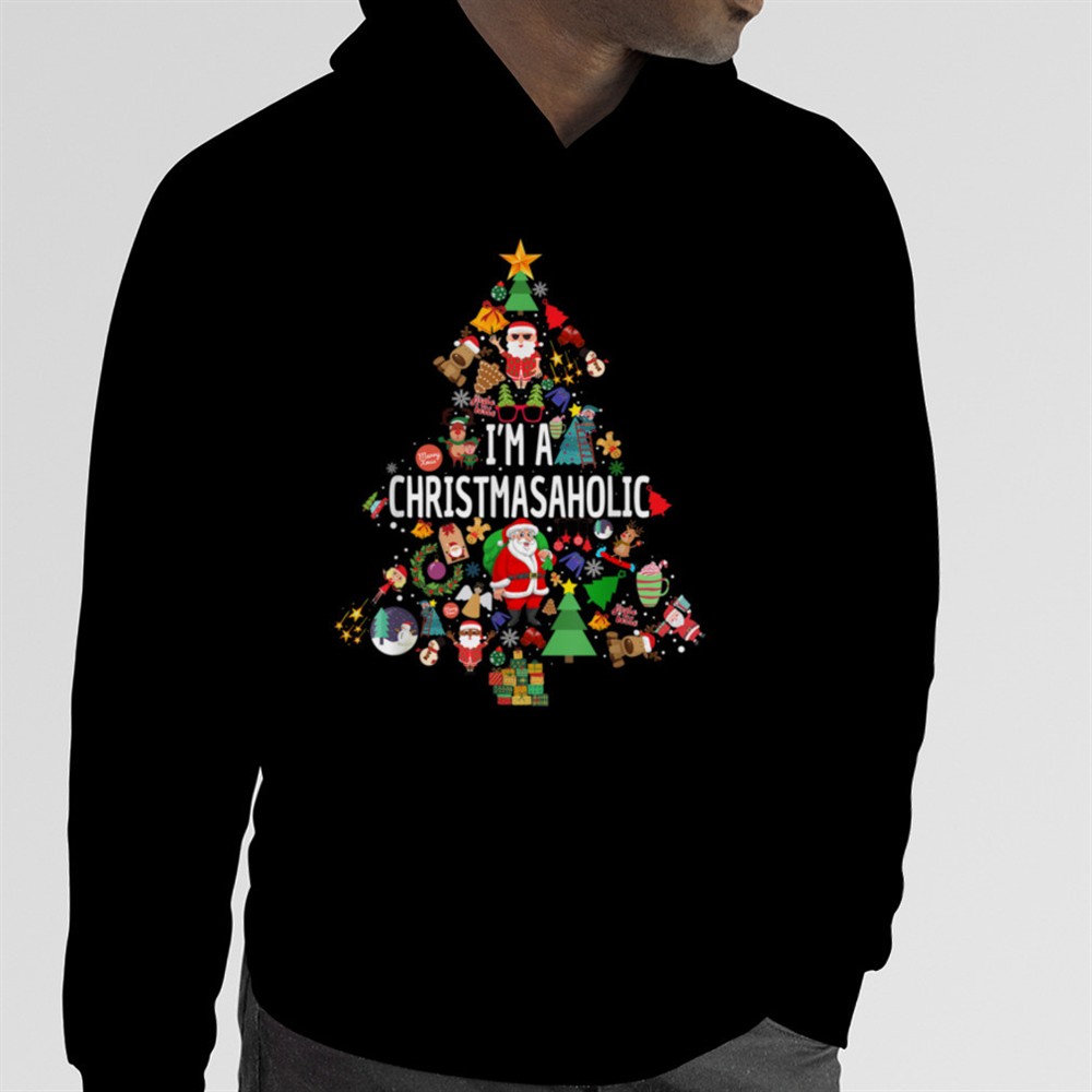 I Am A Christmasaholic Tree Christmas Ornaments Xmas Lovers T-Shirt B0BM7KL66C