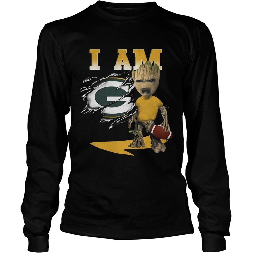 i-am-green-bay-packers-baby-groot-shirt-car8in2l I Am Green Bay Packers Baby Groot shirt