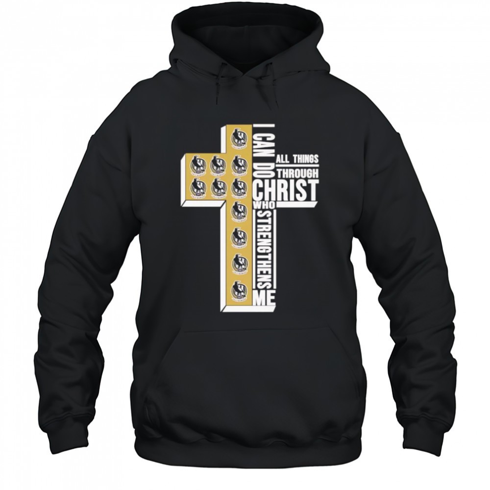 I can do all things through Christ who strengthens me Collingwood logo shirt