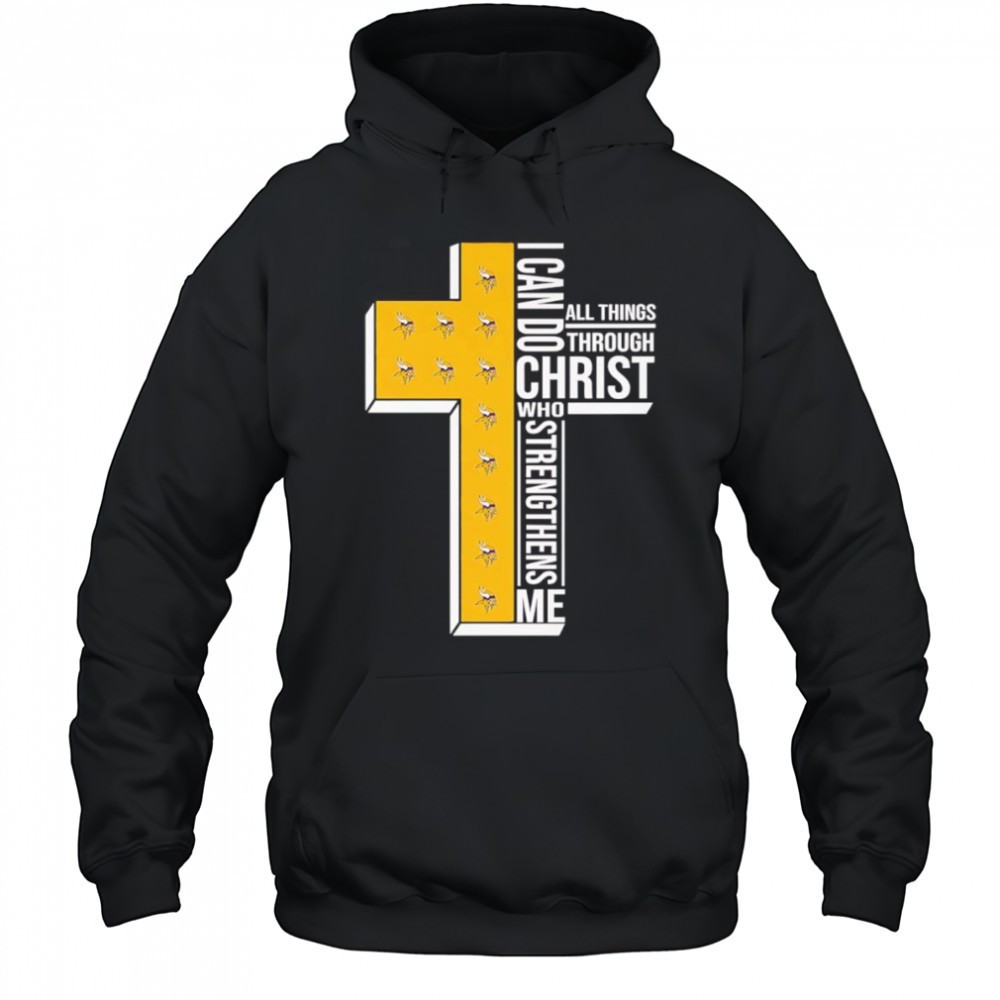 I can do all things through Christ who strengthens me Minnesota Vikings logo shirt