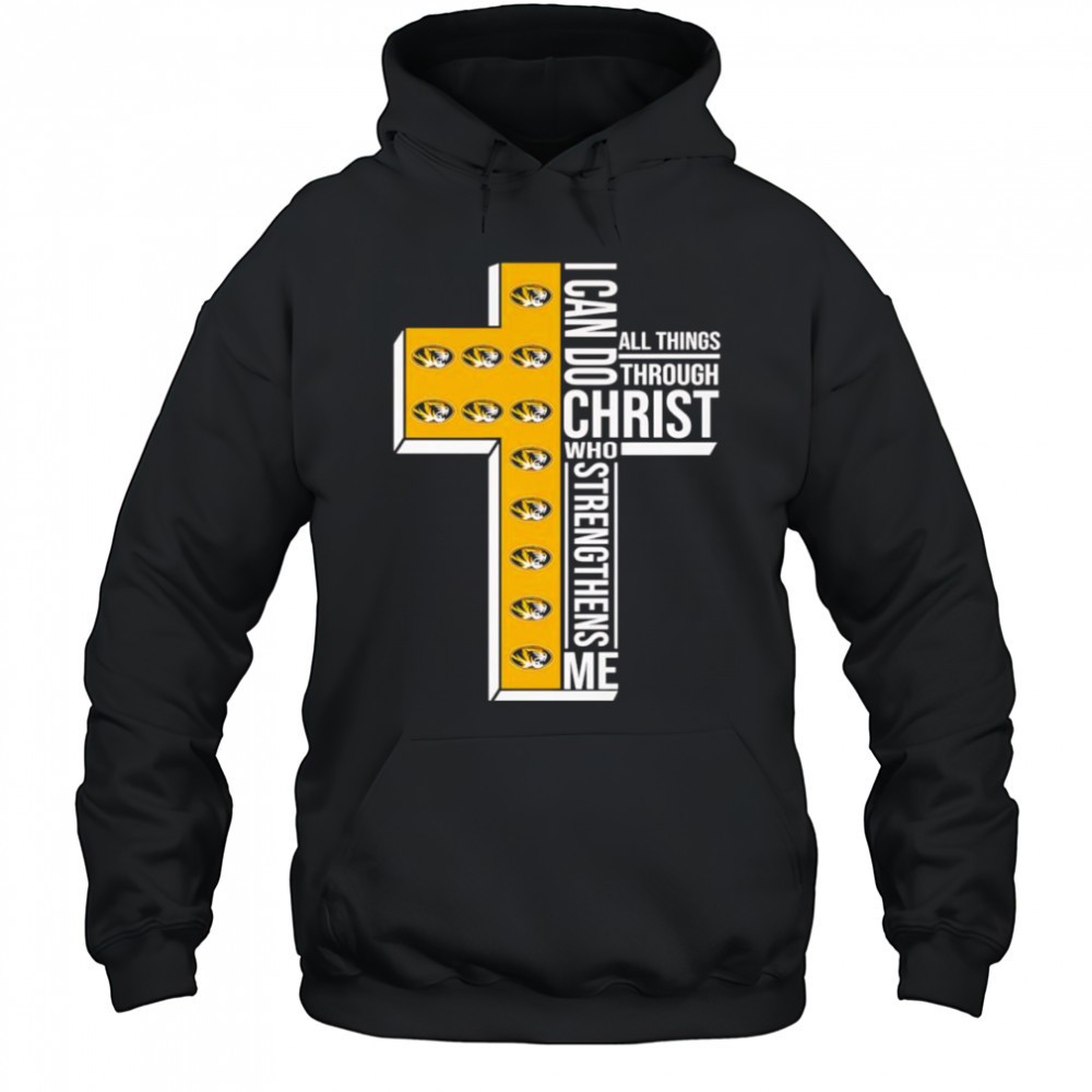 I can do all things through Christ who strengthens me Mizzou Tigers logo shirt