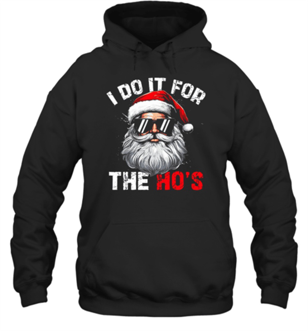I Do It For The Hos Funny Inappropriate Christmas Santa Face Essential T-Shirt