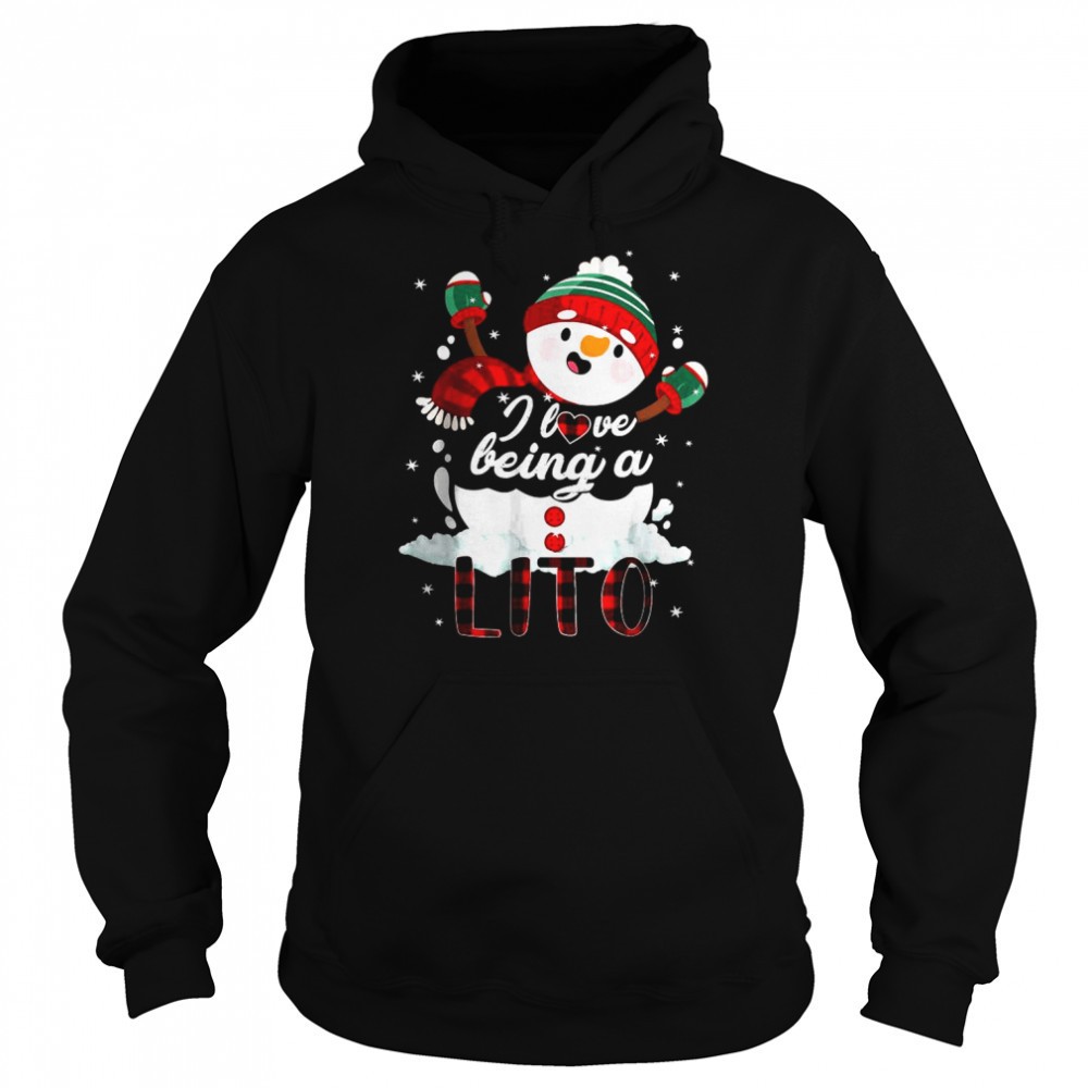 I Love Being A Lito Snowman Christmas Funny T-Shirt