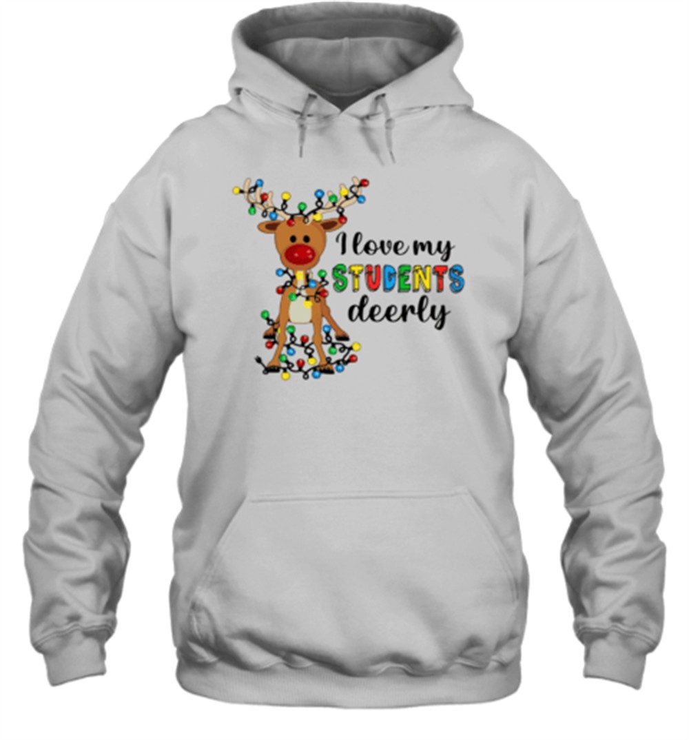 I Love My Students Deerly Christmas Reindeer Teacher Pun Classic T-Shirt