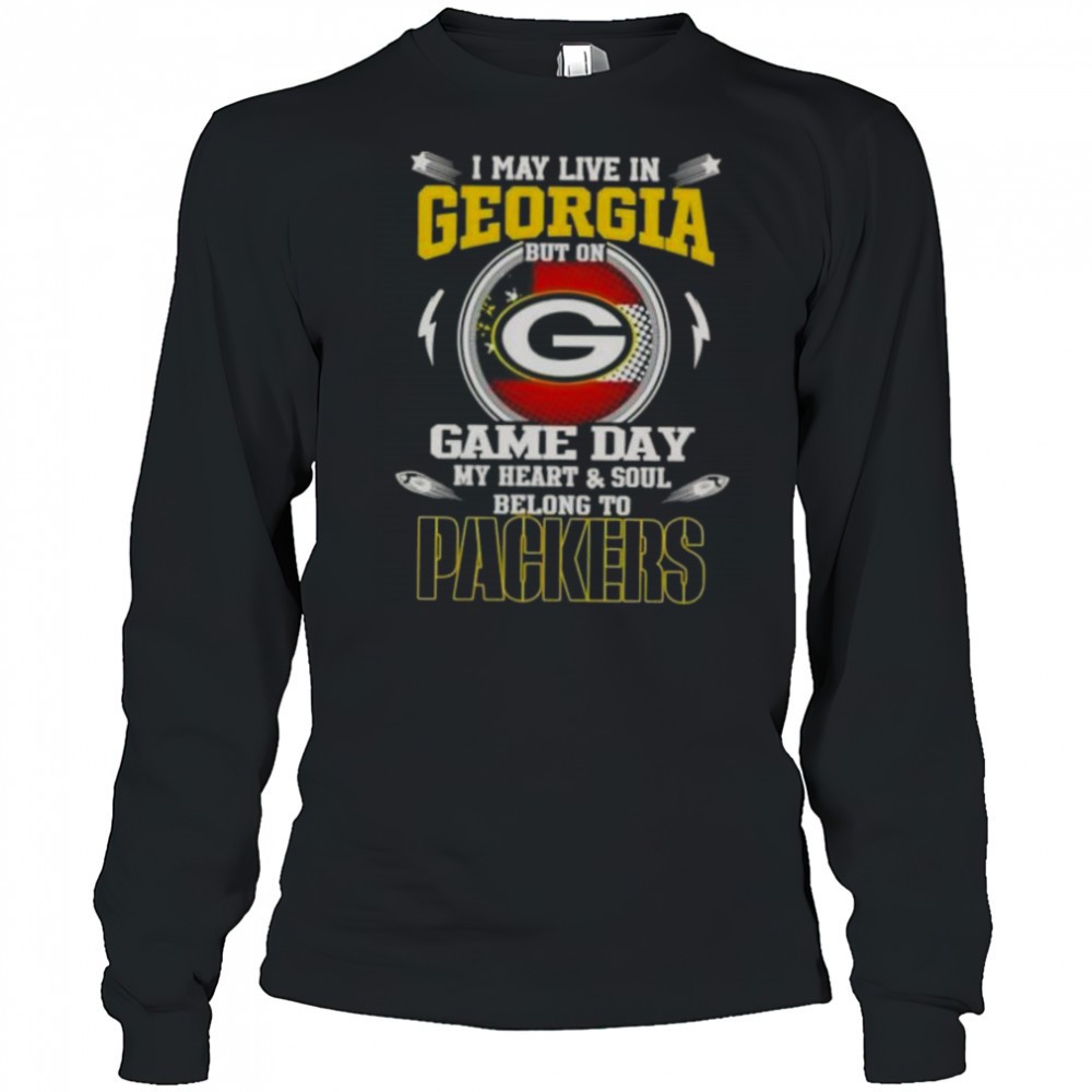 i-may-live-in-georgia-but-on-game-day-my-heart-and-soul-belongs-to-green-bay-pac-a8xaxnz0 I May Live In Georgia But On Game Day My Heart And Soul Belongs To Green Bay Packers T-Shirt