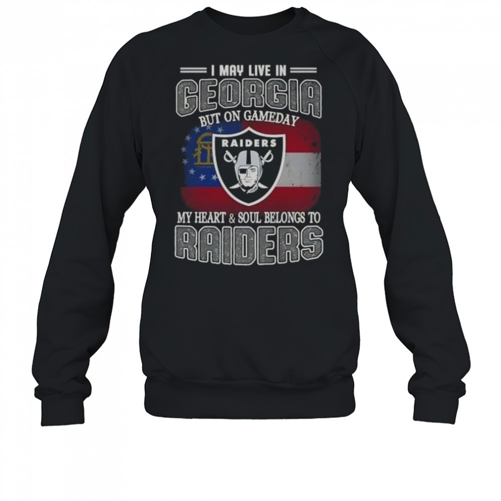 i-may-live-in-georgia-but-on-gameday-my-heart-and-soul-belongs-to-raiders-t-shir-48l4utn1 I May Live In Georgia But On Gameday My Heart And Soul Belongs To Raiders T-Shirt