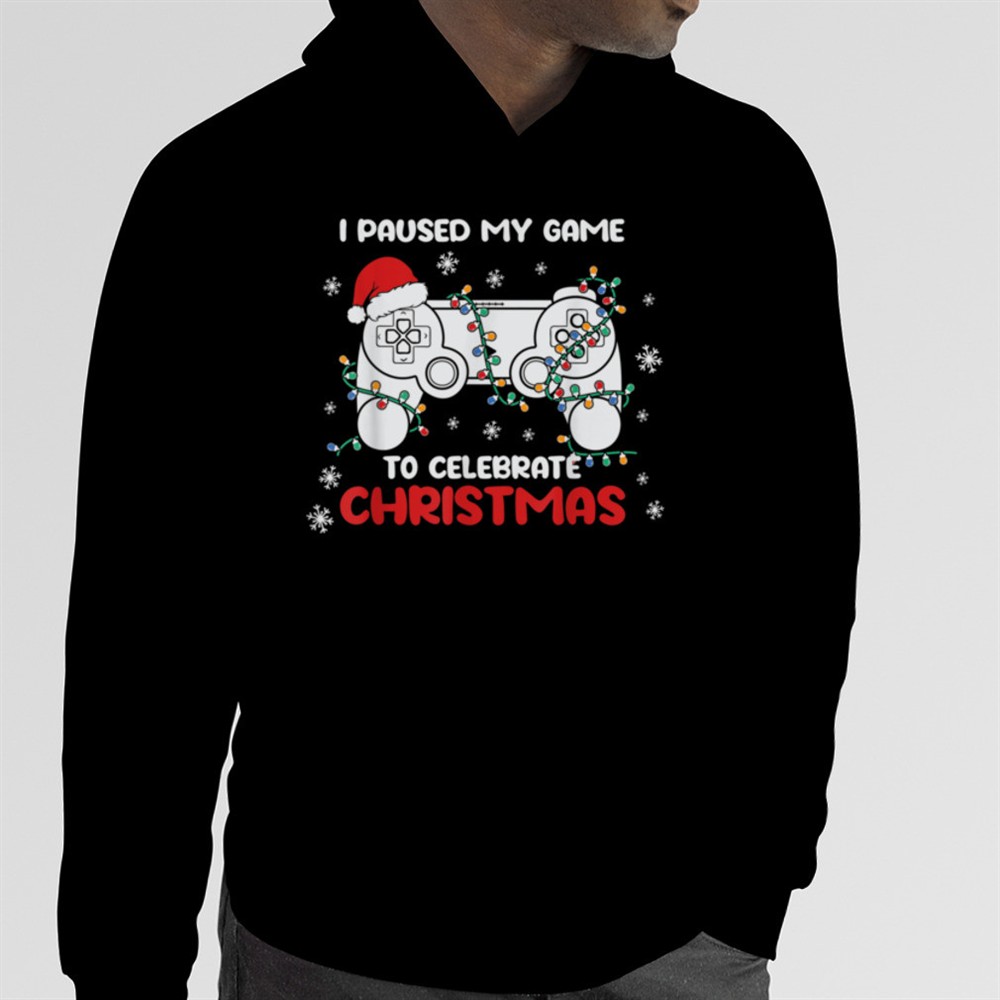 I Paused My Game To Celebrate Christmas Pajama Gamers T-Shirt B0BNPC8V28