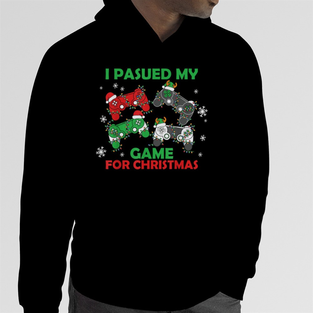 I Paused My Game To Celebrate Christmas Pajama Gamers T-Shirt B0BNPDDRXN