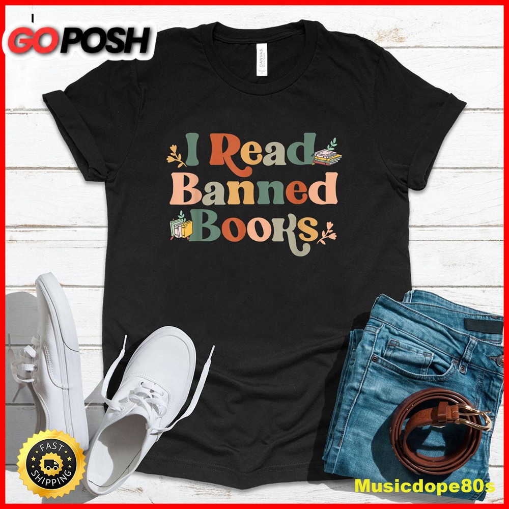 I Read Banned Books Week Librarian Freadom Reader Nerd Men T-Shirt