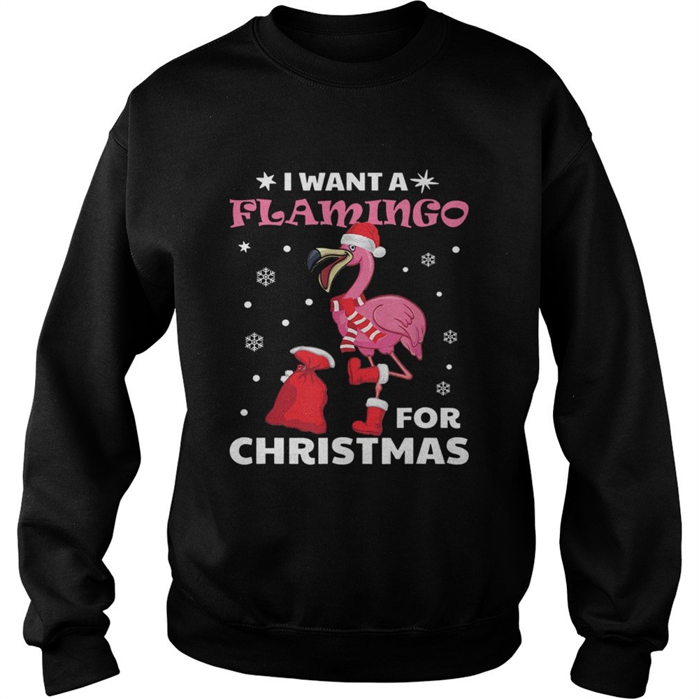 I want a flamingo for Christmas shirt