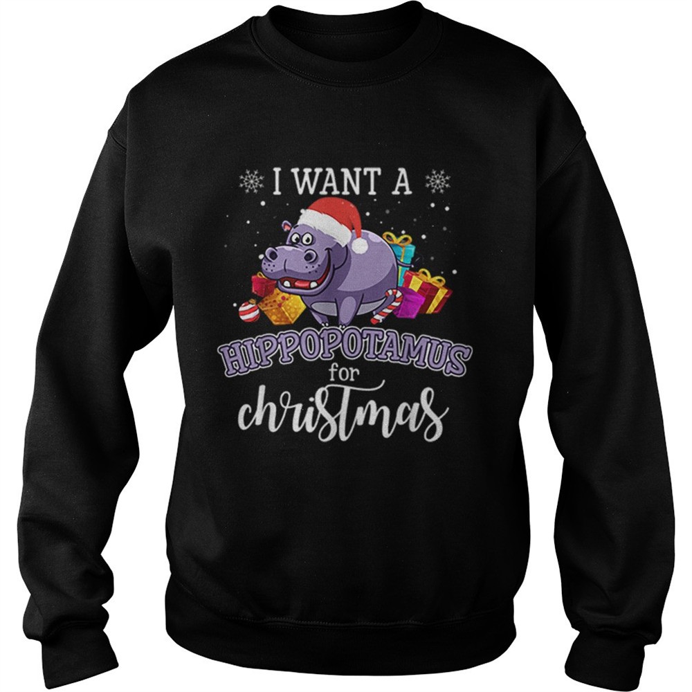 I Want A Hippopotamus For Christmas Hippo Gift Xmas Pajama shirt