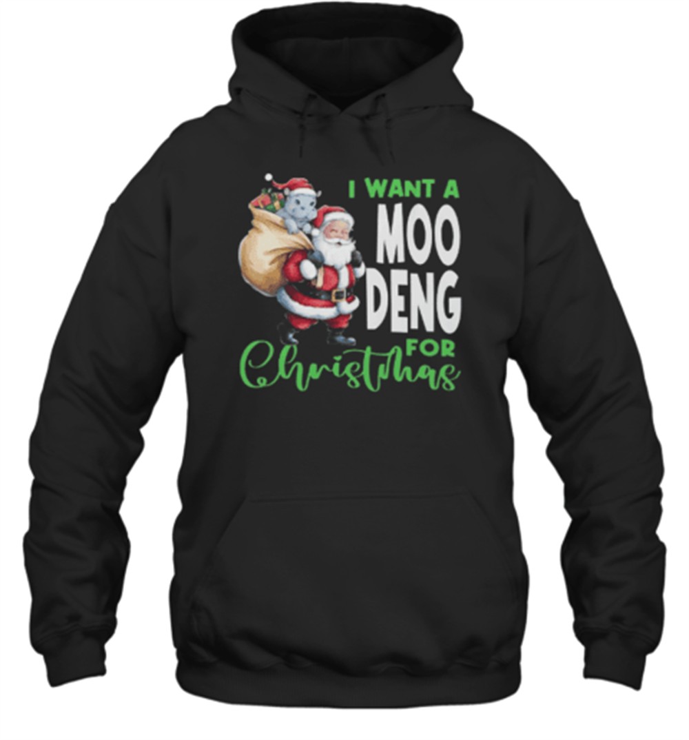 I Want A Moo Deng For Christmas T-Shirt