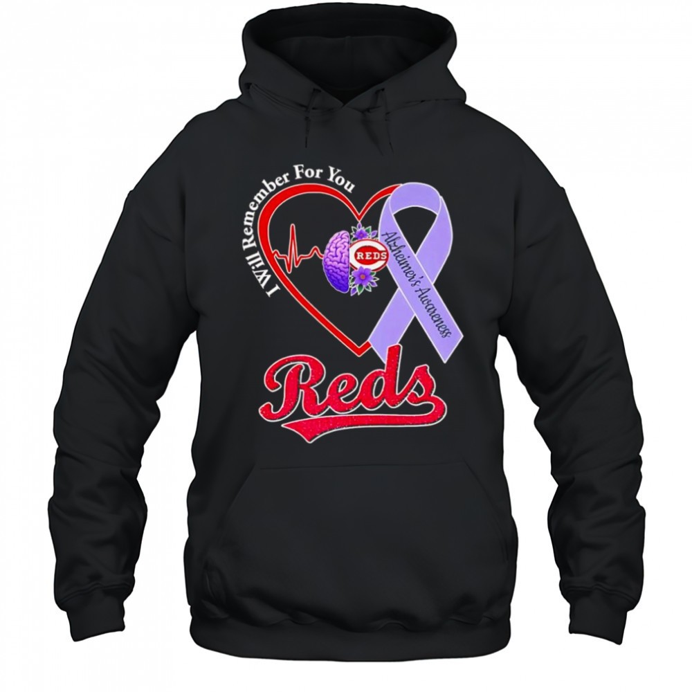 I will remember for you Alzheimers Awareness Cincinnati Reds shirt