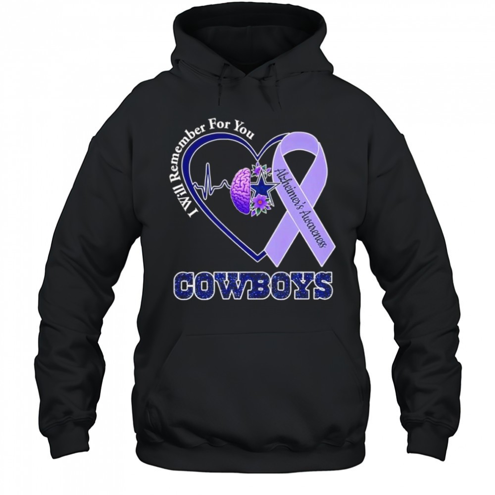 I will remember for you Alzheimers Awareness Dallas Cowboys shirt