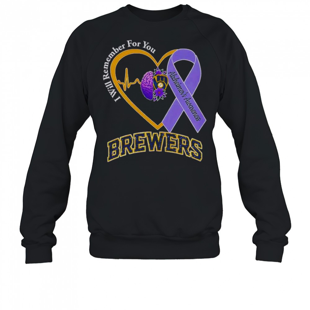 i-will-remember-for-you-alzheimers-awareness-milwaukee-brewers-t-shirt-l58e1sre I Will Remember For You Alzheimers Awareness Milwaukee Brewers T-Shirt
