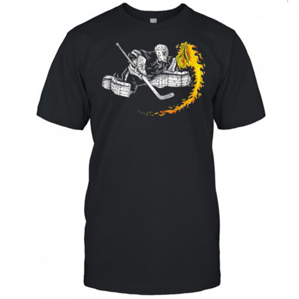 ice-hockey-goalie-hot-glove-on-fire-shirt-metalus9 Ice Hockey Goalie Hot Glove on Fire shirt