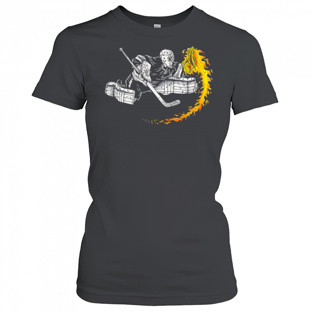ice-hockey-goalie-hot-glove-on-fire-shirt-metalus9 Ice Hockey Goalie Hot Glove on Fire shirt