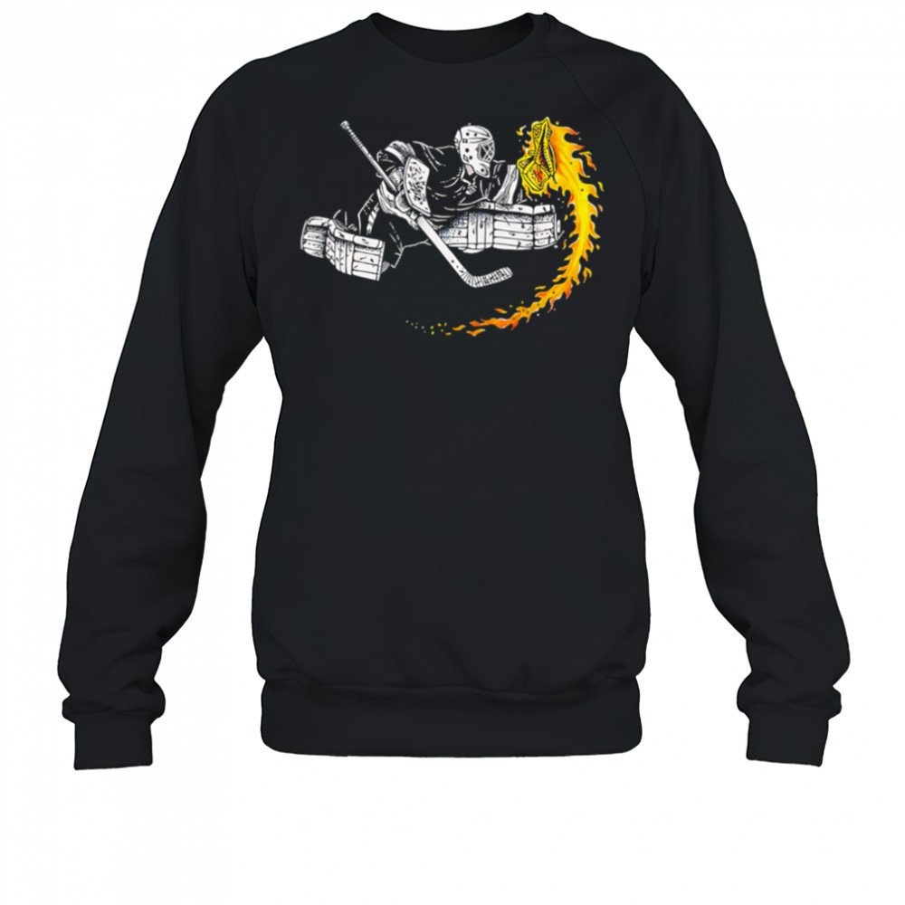 ice-hockey-goalie-hot-glove-on-fire-shirt-metalus9 Ice Hockey Goalie Hot Glove on Fire shirt