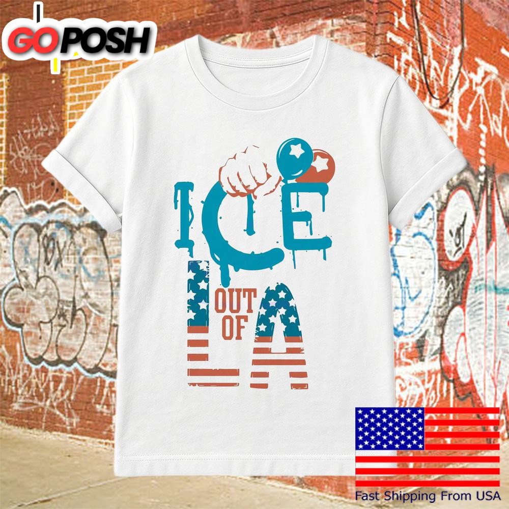Ice Out Of La Abolish Fist Protest Graphic T Shirt
