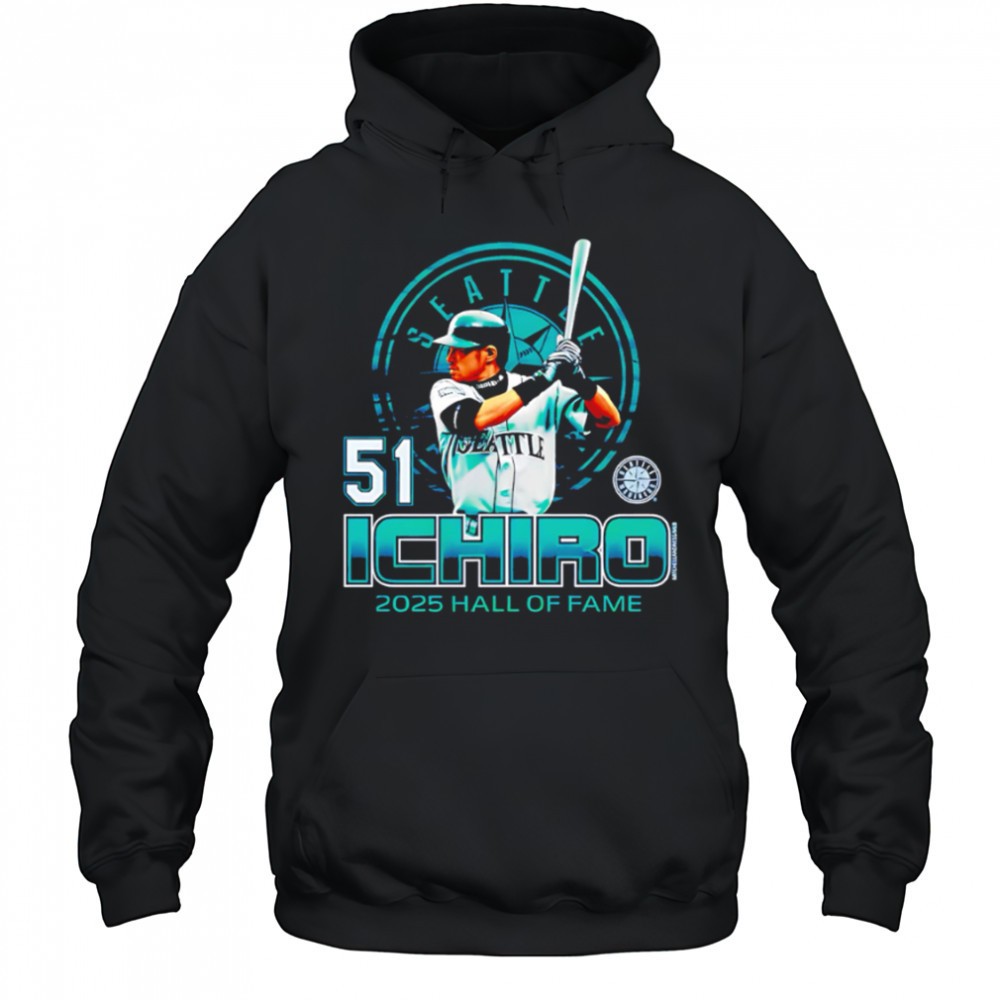 Ichiro Suzuki 51 Seattle Mariners Hall of Fame shirt