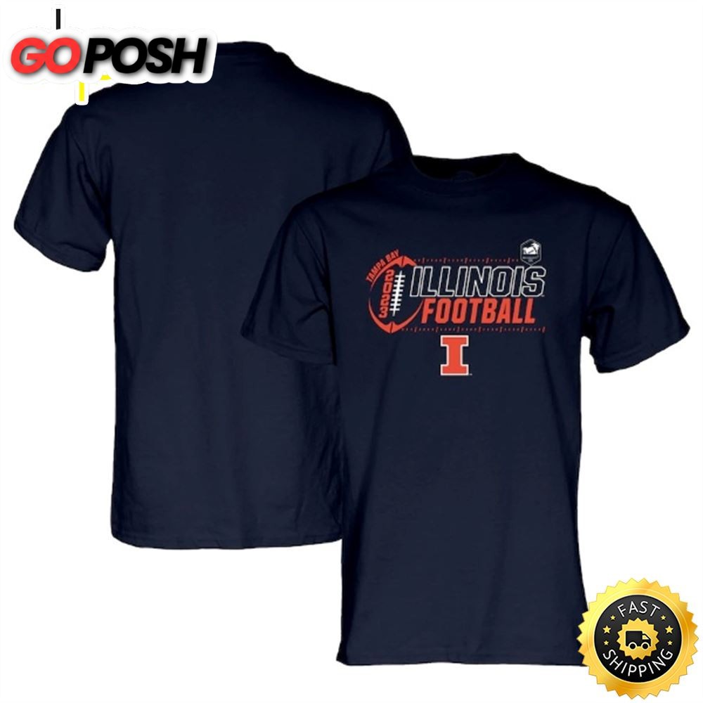 Illinois Fighting Illini Blue 84 2025 ReliaQuest Bowl Navy T-shirt