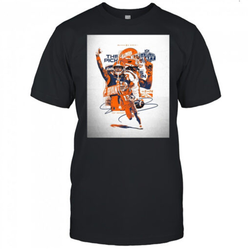 illinois-fighting-illini-football-the-pick-pat-bryant-nfl-draft-2025-signature-r-irdfypis Illinois Fighting Illini football The Pick Pat Bryant NFL Draft 2025 Signature Round 3 Pick 74 Poster t-shirt