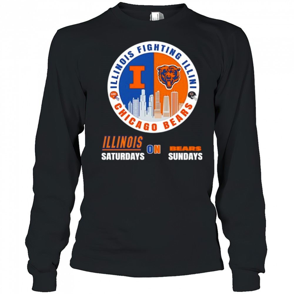 illinois-fighting-illini-saturdays-on-chicago-bears-sundays-helmet-logo-shirt-rv92eyw5 Illinois Fighting Illini Saturdays on Chicago Bears Sundays helmet logo shirt