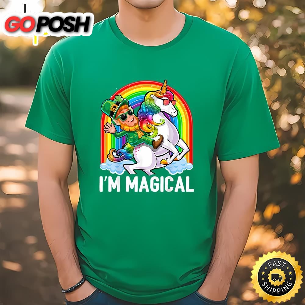 Im Magical St Patricks Day Unicorn Leprechaun Shirt