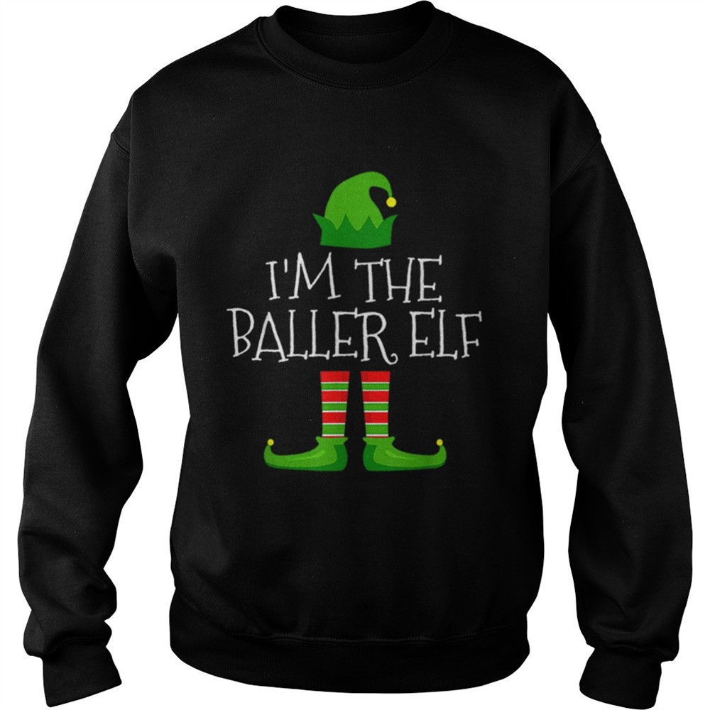 Im The Baller Elf Family Matching Christmas Pajama shirt