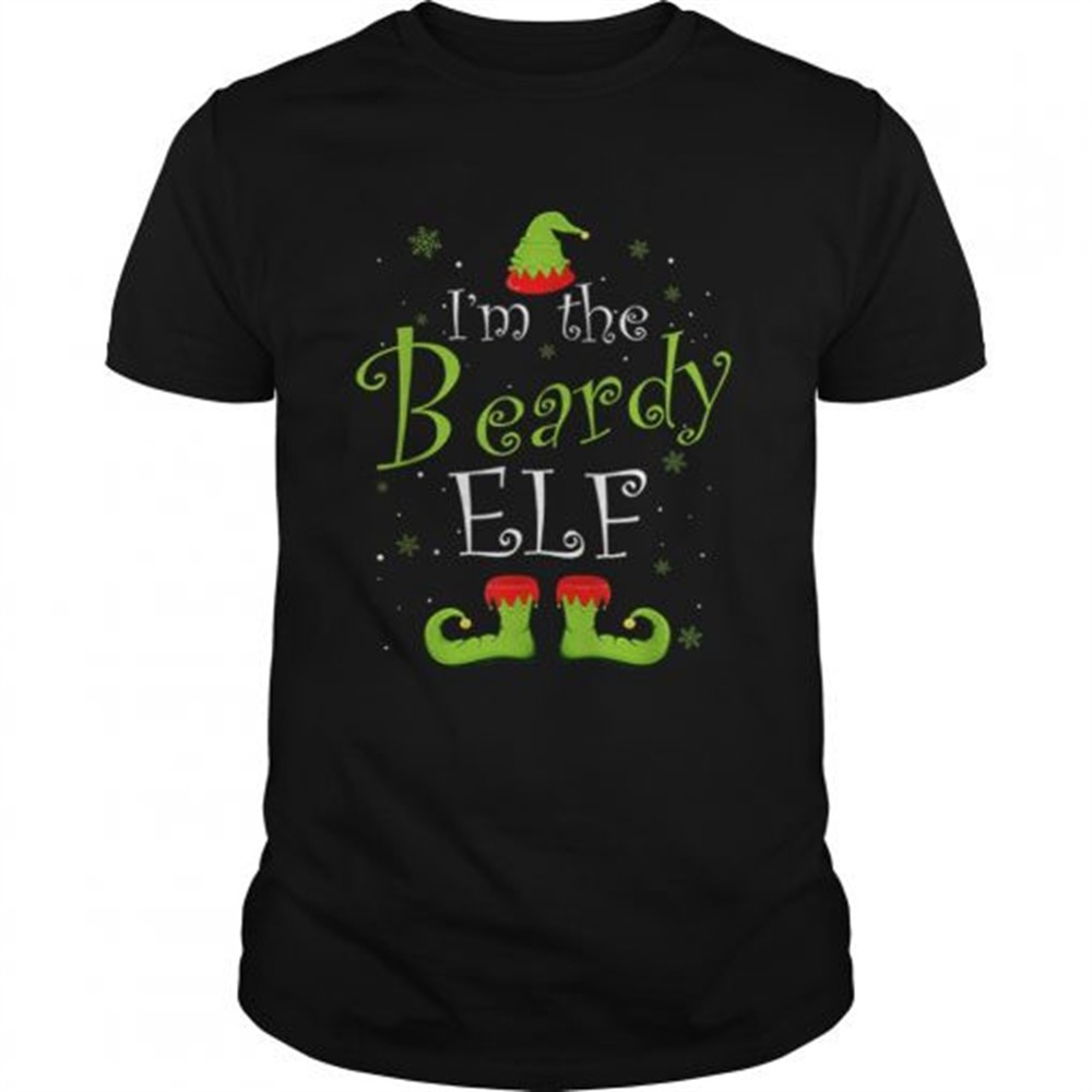 Im The Beardy Elf Christmas Matching Family Xmas shirt