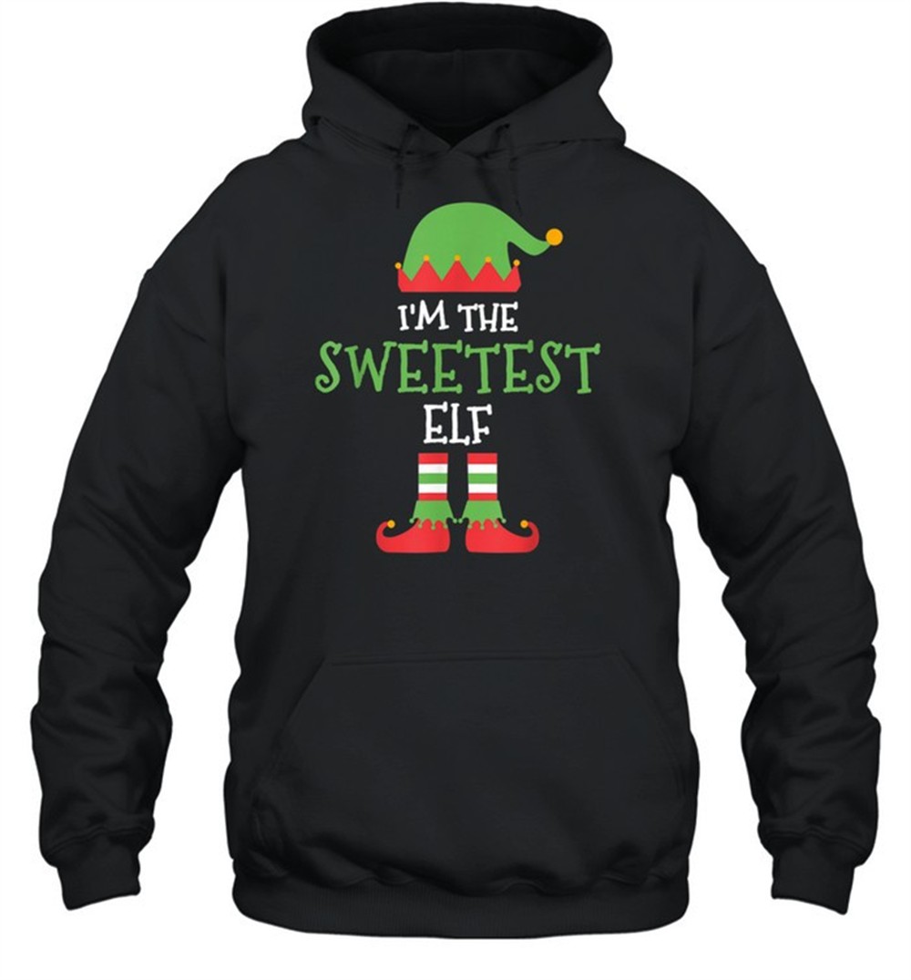 Im The Sweetest Elf Family Matching Christmas Group Pajamas shirt