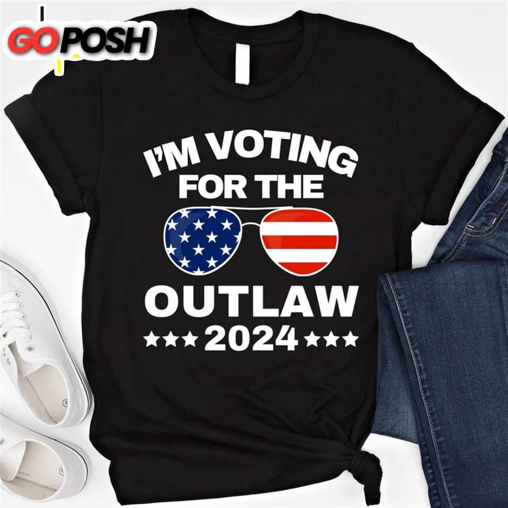 Im Voting For The Outlaw Shirt Funny Trump Supporter 2025 Tshirt