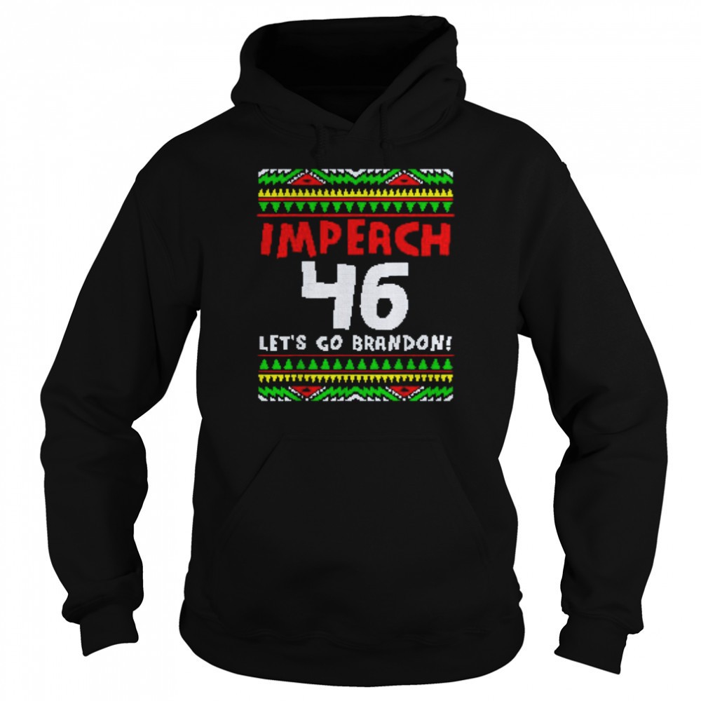Impeach 46 Lets Go Brandon Merry Christmas shirt
