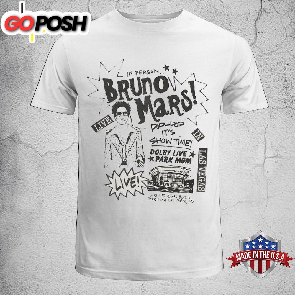 In Person Bruno Mars Live In Las Vegas 2025 Unisex T-Shirt