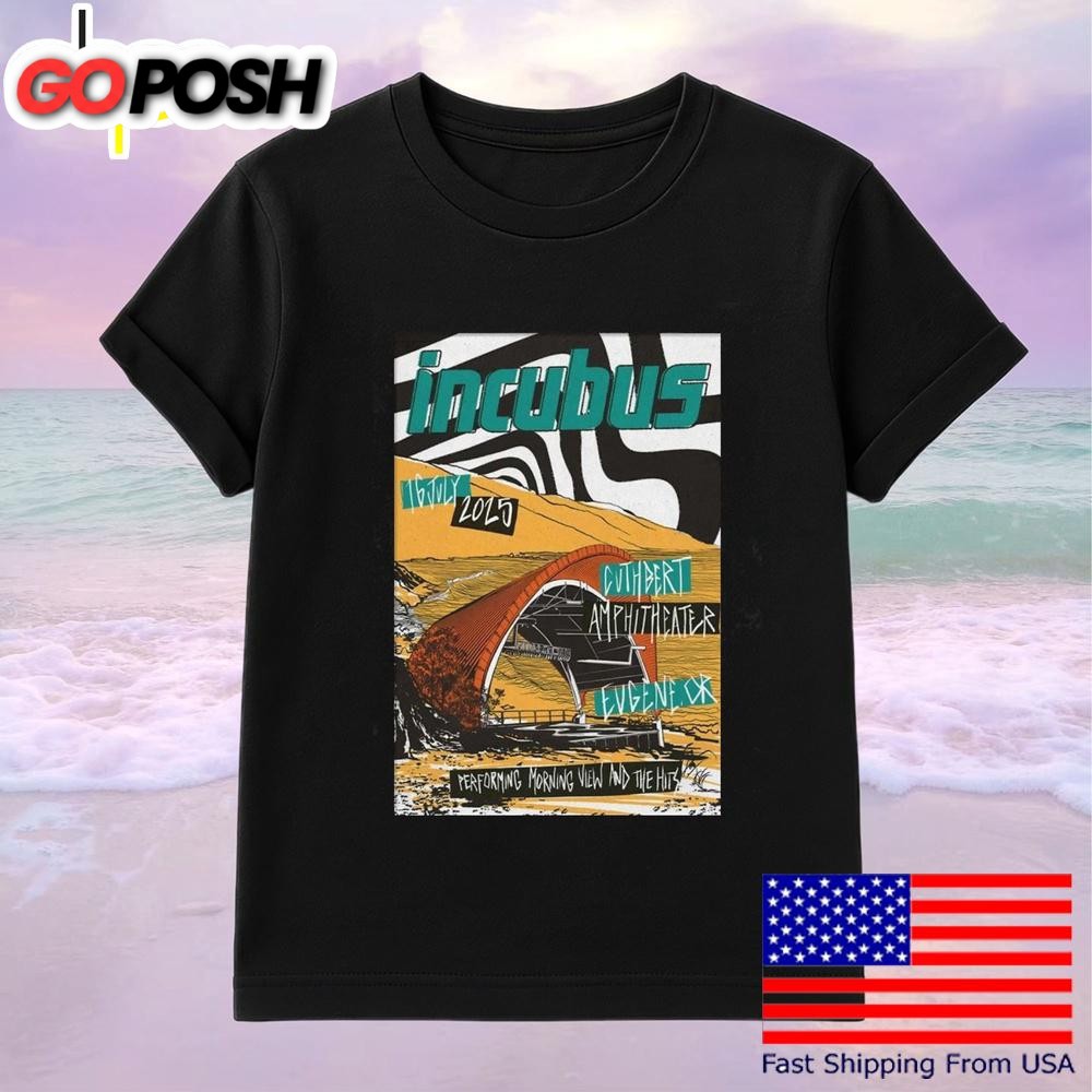 Incubus Concert On July 2025 Cuthbert Amphitheater In Eugene Or T-Shirt
