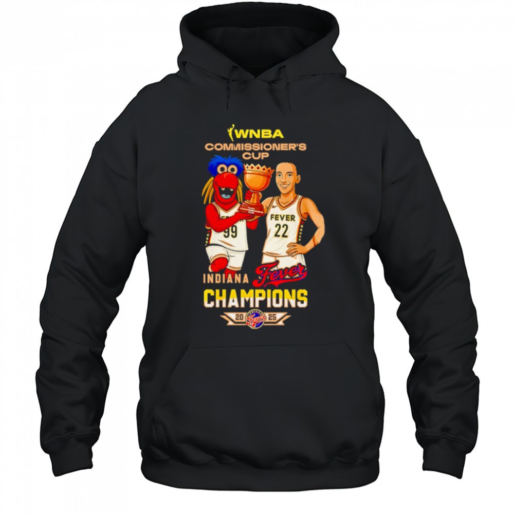 Indiana Fever Caitlin Clark Wnba Commissioners Cup Champions 2025 cartoon shirt