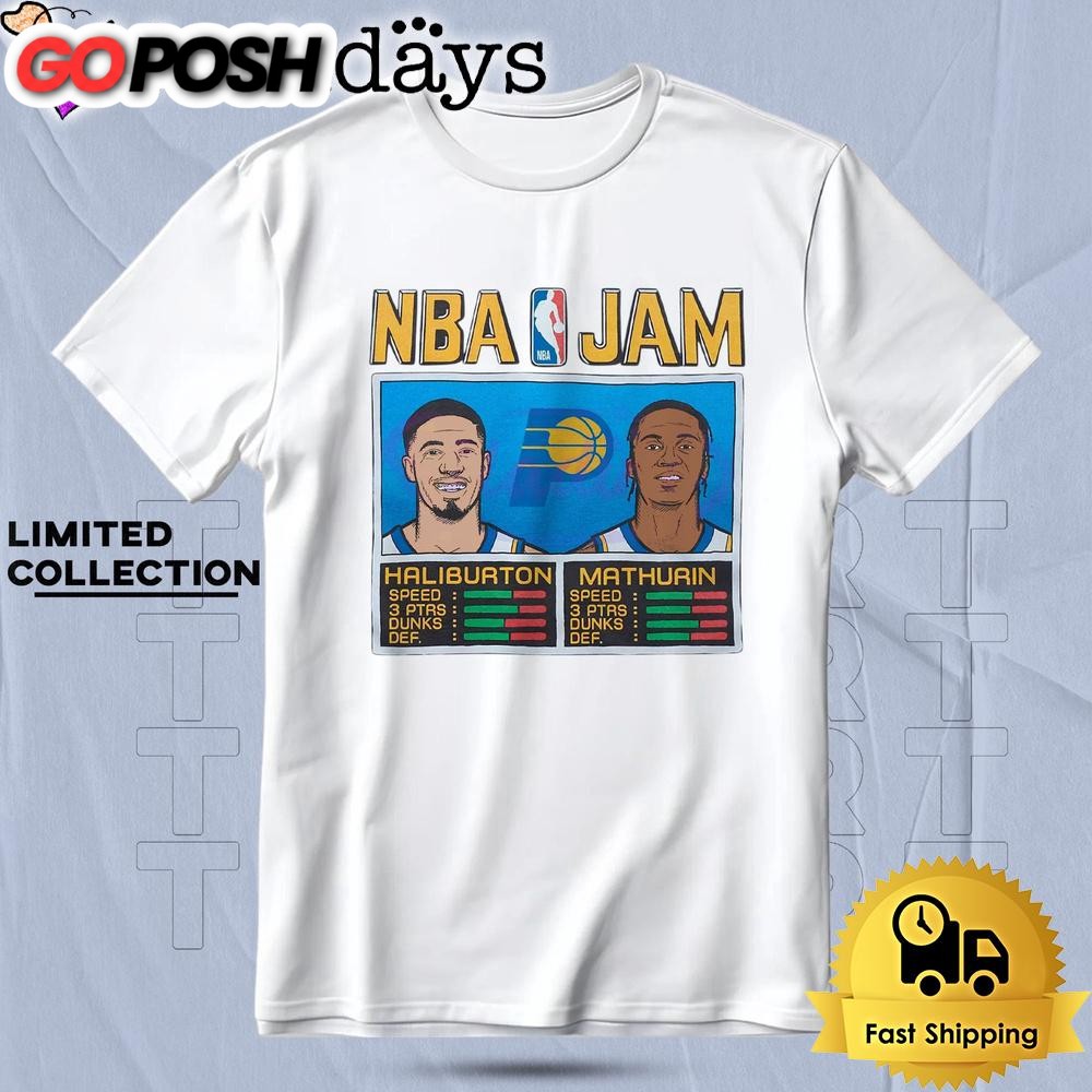 Indiana Pacers Nba Jam Haliburton And Mathurin T Shirt