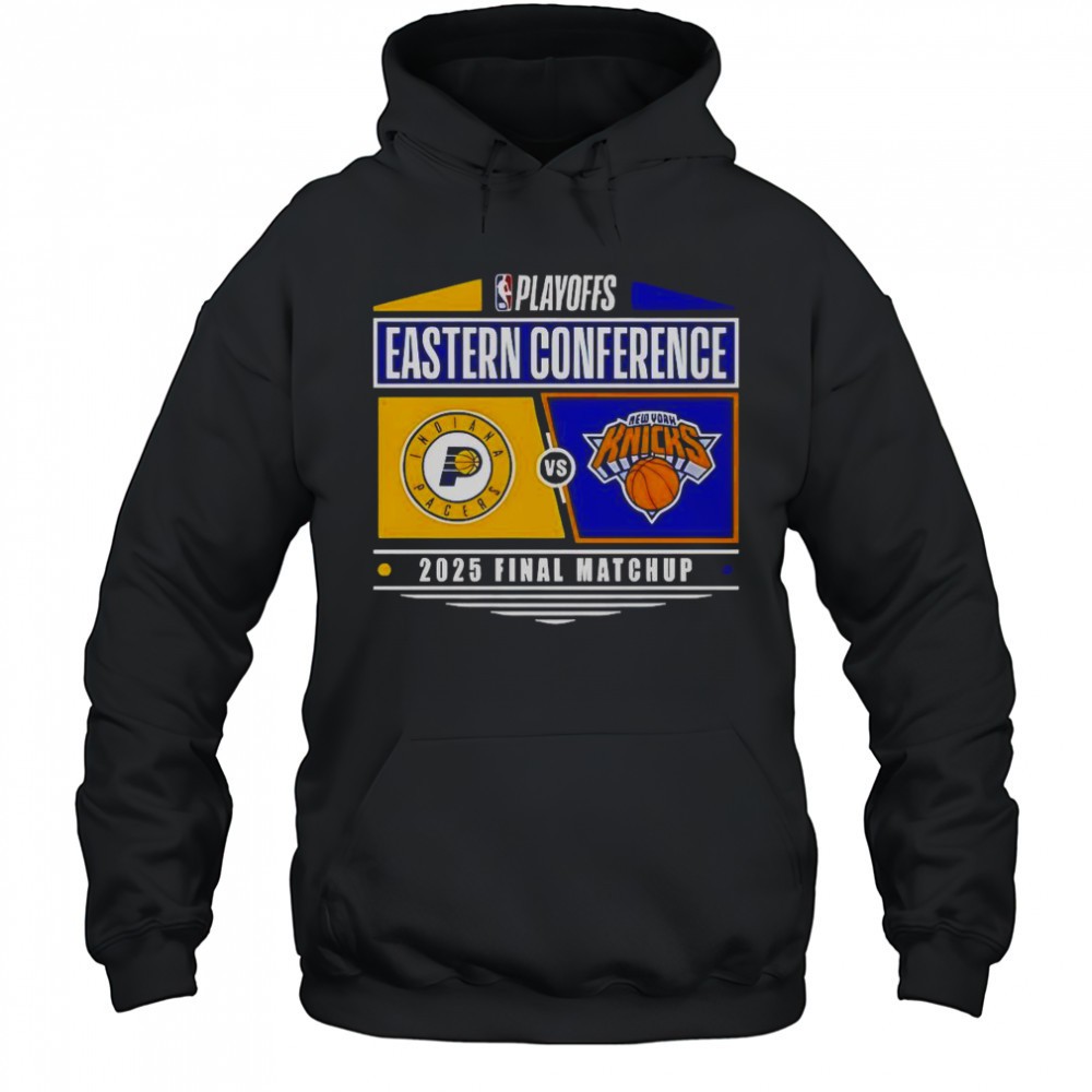 Indiana Pacers Vs New York Knicks 2025 Eastern Conference Finals NBA Playoffs Matchup T-Shirt