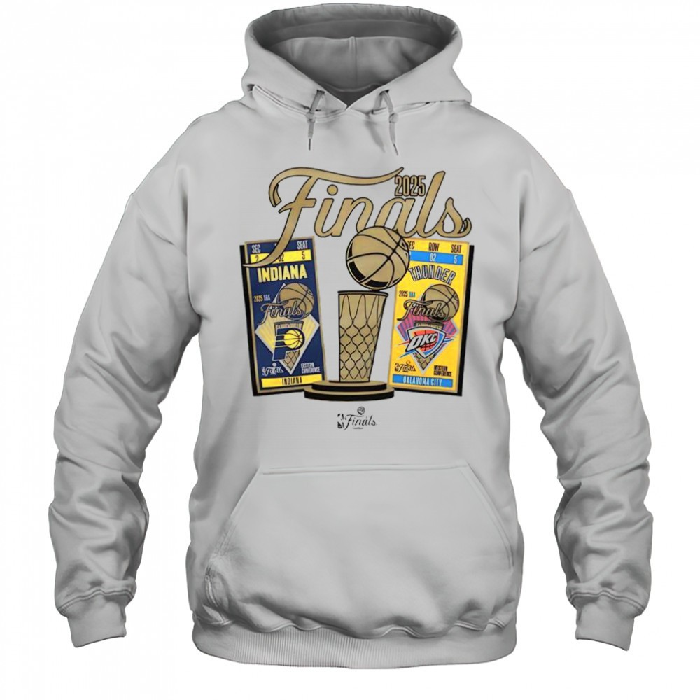 Indiana Pacers Vs Oklahoma City Thunder 2025 NBA Finals Ticket Matchup T-Shirt