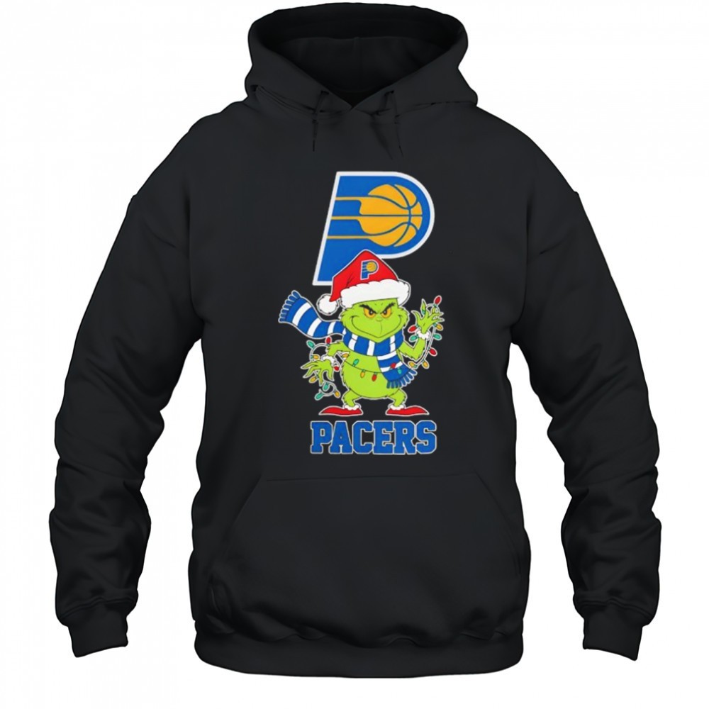 Indiana Pacers x Grinch Santa Lights NBA Christmas shirt