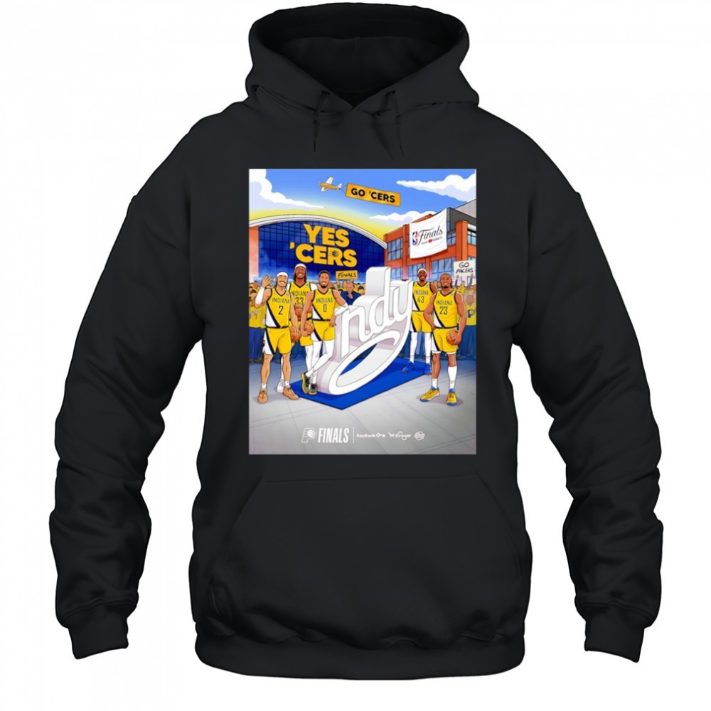 Indiana Pacers Yes ‘Cers Indy NBA Finals Basketball cartoon shirt