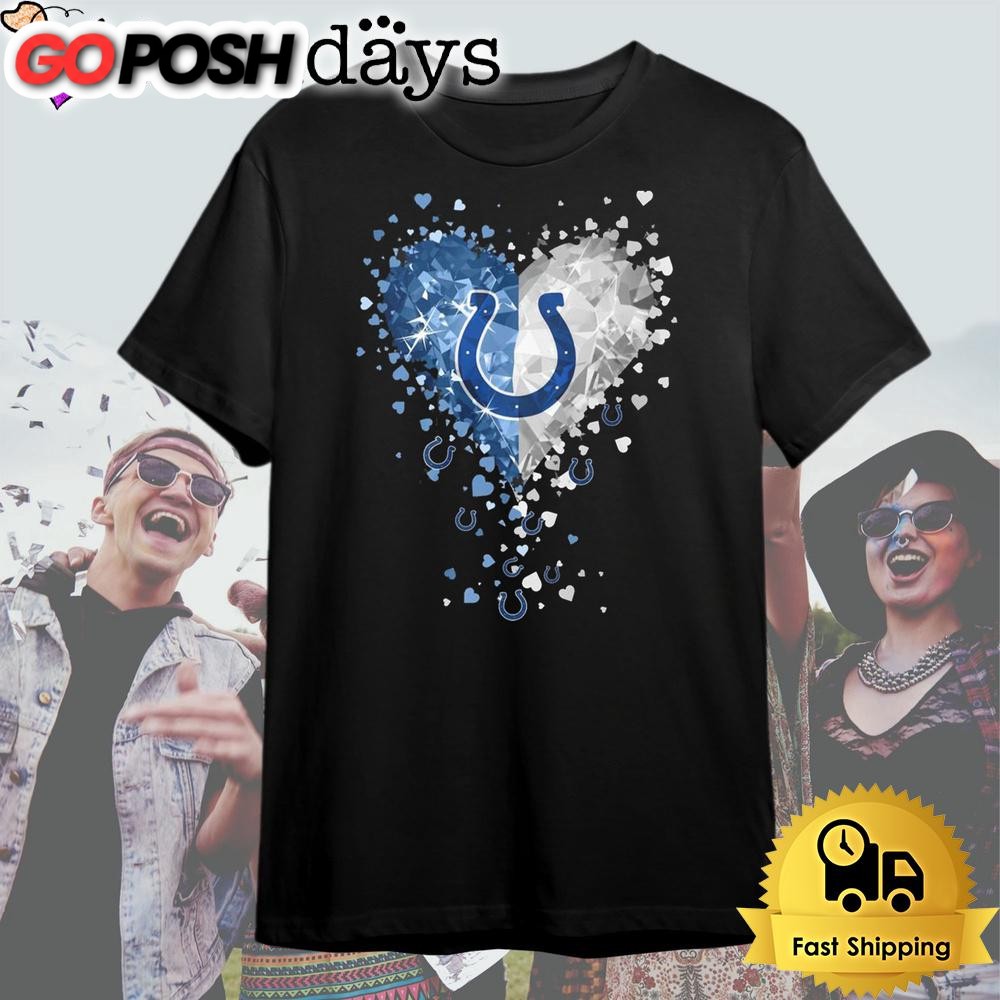 Indianapolis Colts Crystal Heart T Shirt
